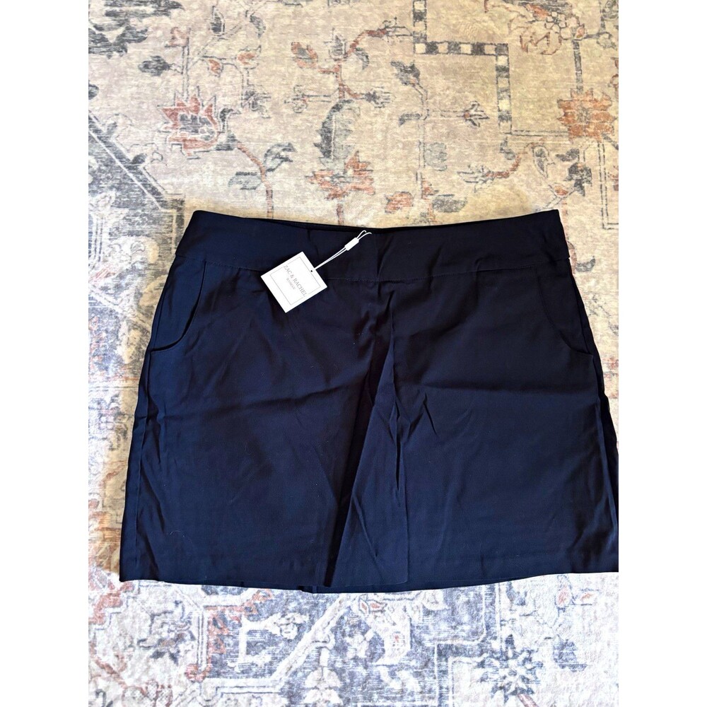 Zac & Rachel Women's Skort Pull-On Black Stretch Plus 20W